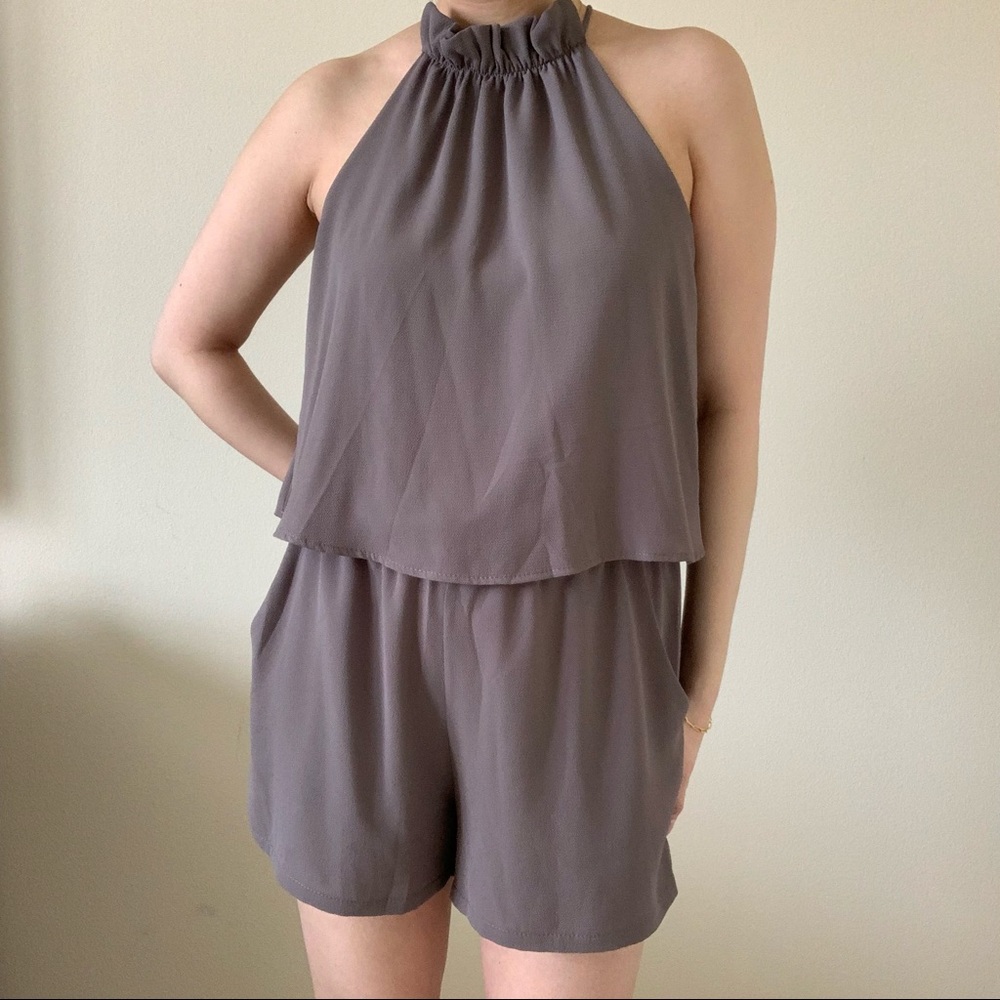 VICI Taupe Halter Romper